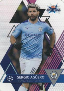 Sergio Aguero Manchester City 2019/20 Topps Crystal Champions League Base card #41